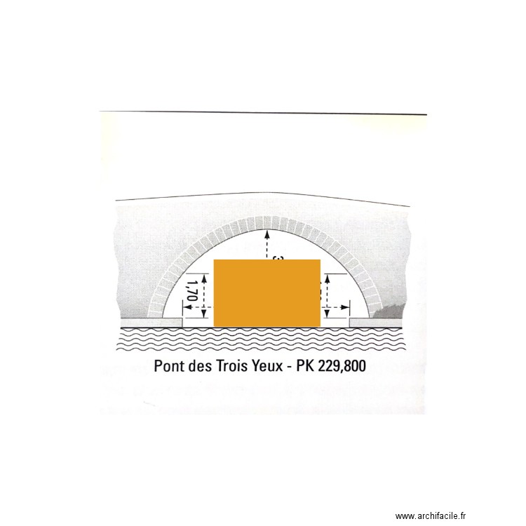 Ponts des 3 yeux pk 229,8. Plan de 0 pièce et 0 m2