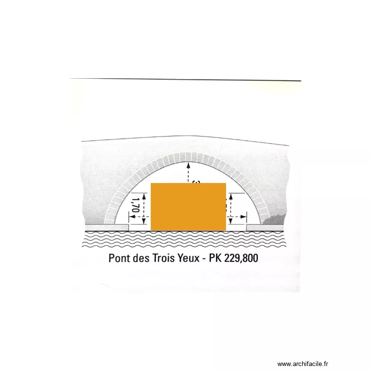 Ponts des 3 yeux pk 229,8. Plan de Ponts des 3 yeux pk 229,8. Plan de