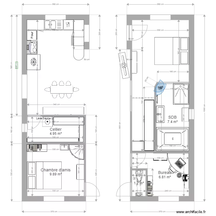 Nuuna avec Aile Gauche et Droite. Plan de 