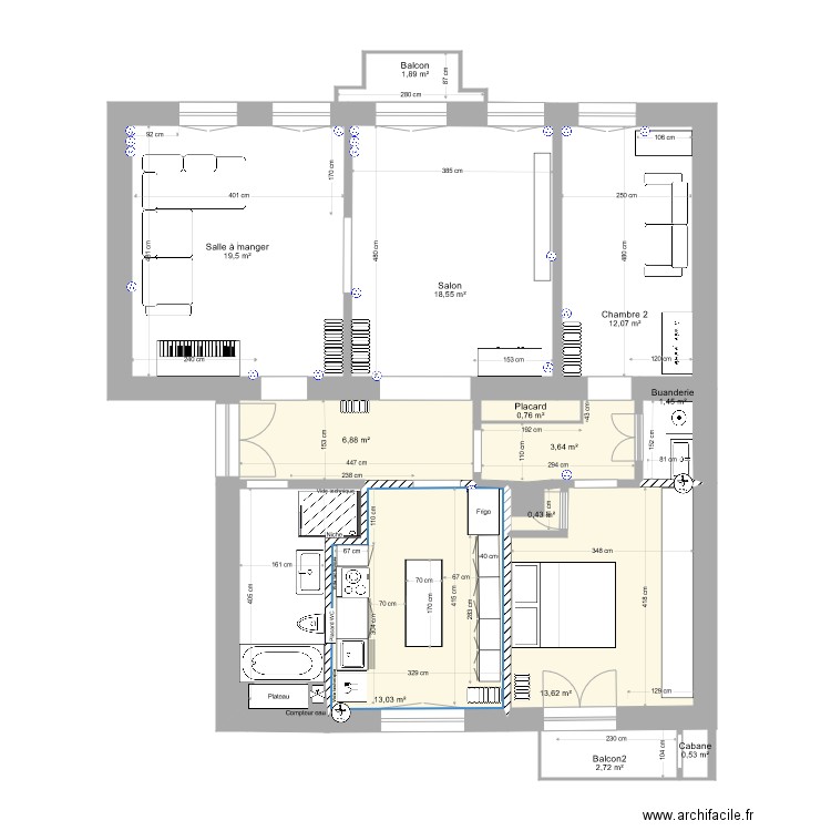 Reims nouvelle cuisine. Plan de 0 pièce et 0 m2