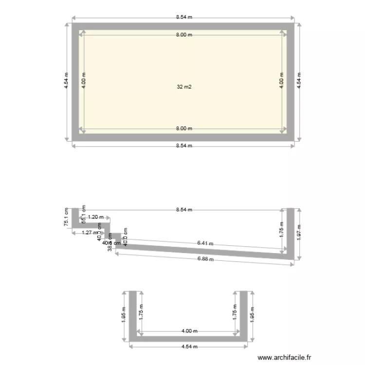 Plan de Coupe Piscine. Plan de 