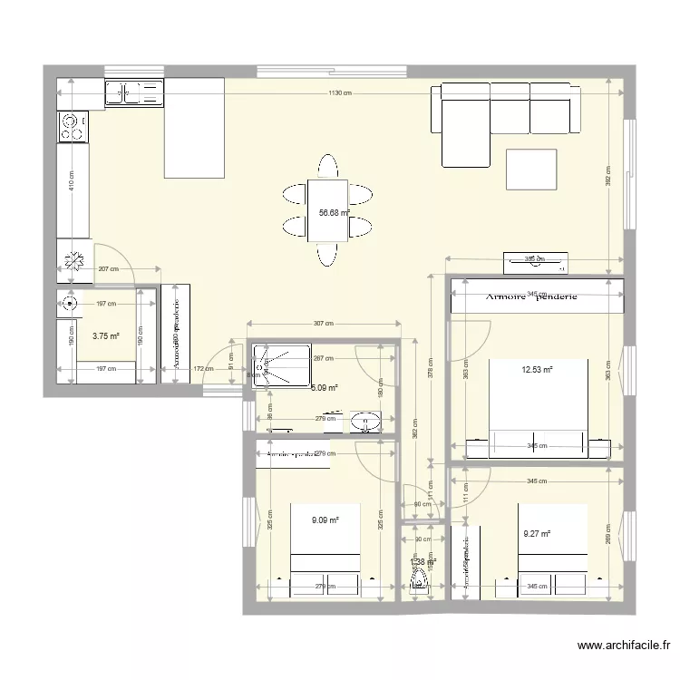 maison en L. Plan de maison en L. Plan de