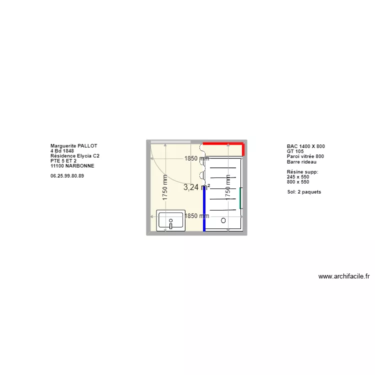 ALOGEA PALLOT. Plan de 