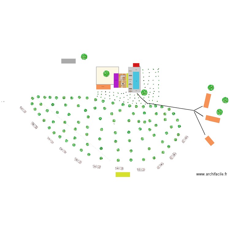 PLAN SITUATION  VEGETATION. Plan de 0 pièce et 0 m2