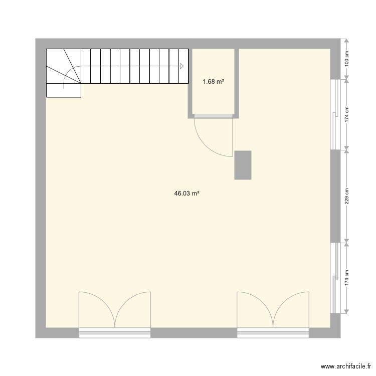 Piece de vie. Plan de 0 pièce et 0 m2