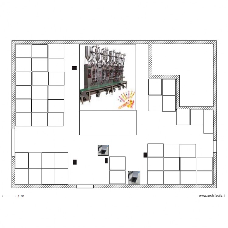 salle stockage 1er etage centre. Plan de 0 pièce et 0 m2