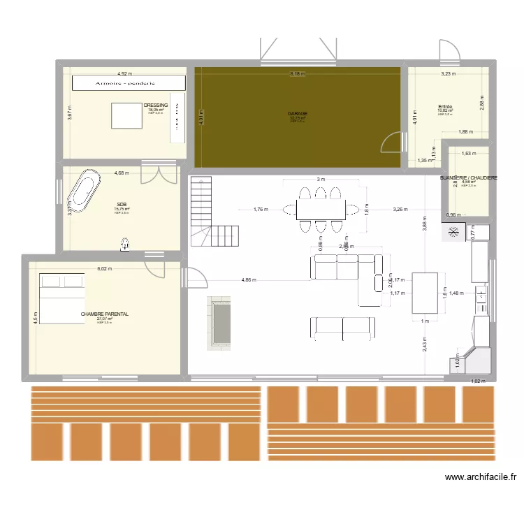 RDC. Plan de 0 pièce et 0 m2