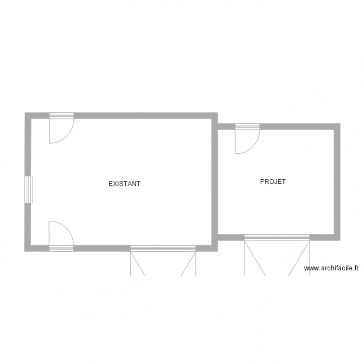 Garage Permis avec ajout. Plan de 0 pièce et 0 m2