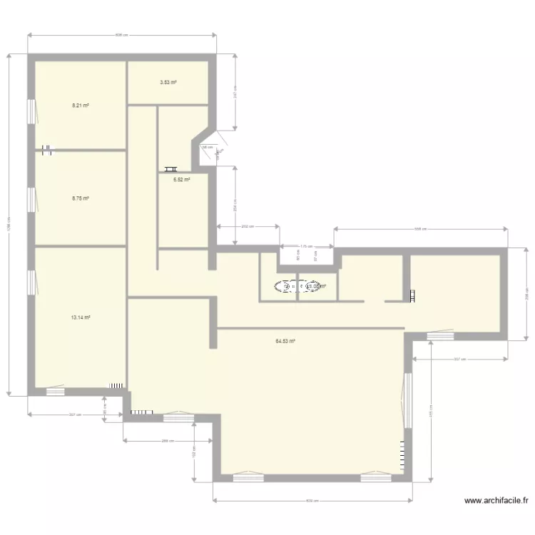 Plan Après installation 2e WC. Plan de Plan Après installation 2e WC. Plan de