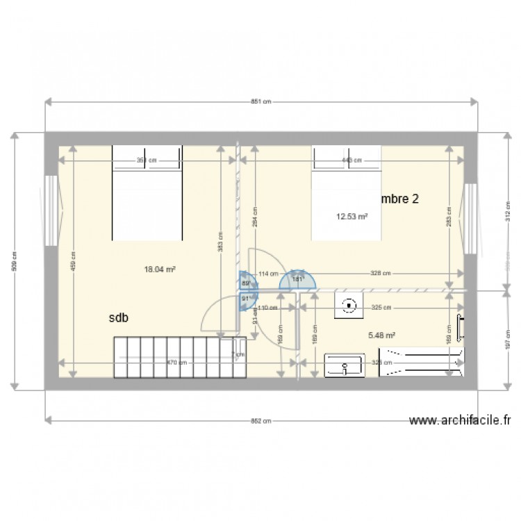 legrand 2eme etages . Plan de 0 pièce et 0 m2