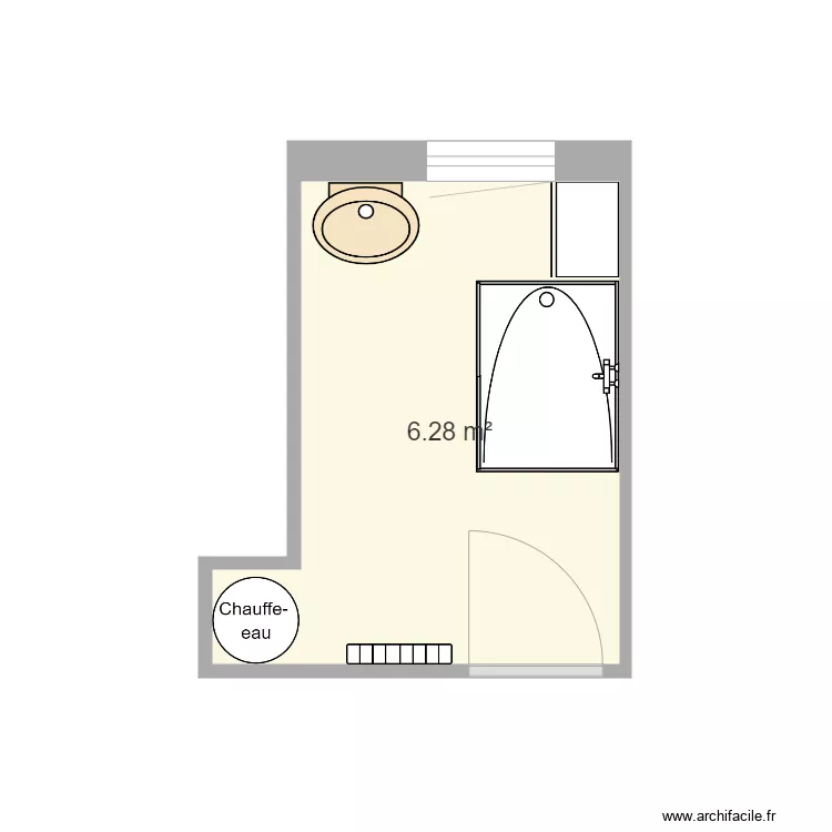 Salle d eau. Plan de 