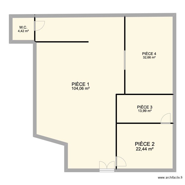 LOCAL ACTUEL. Plan de 0 pièce et 0 m2