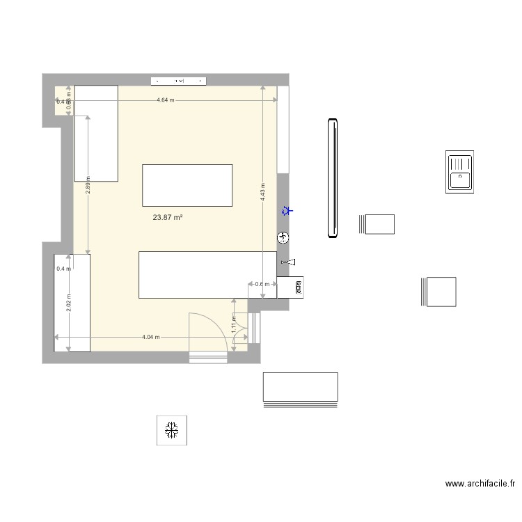 séjour cuisine 3. Plan de 0 pièce et 0 m2