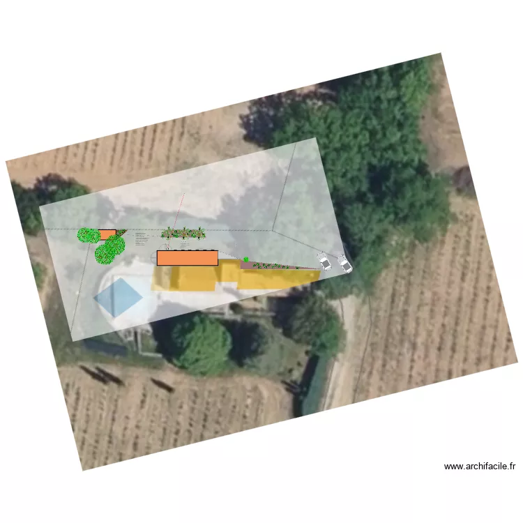 Jardin nord v2. Plan de 