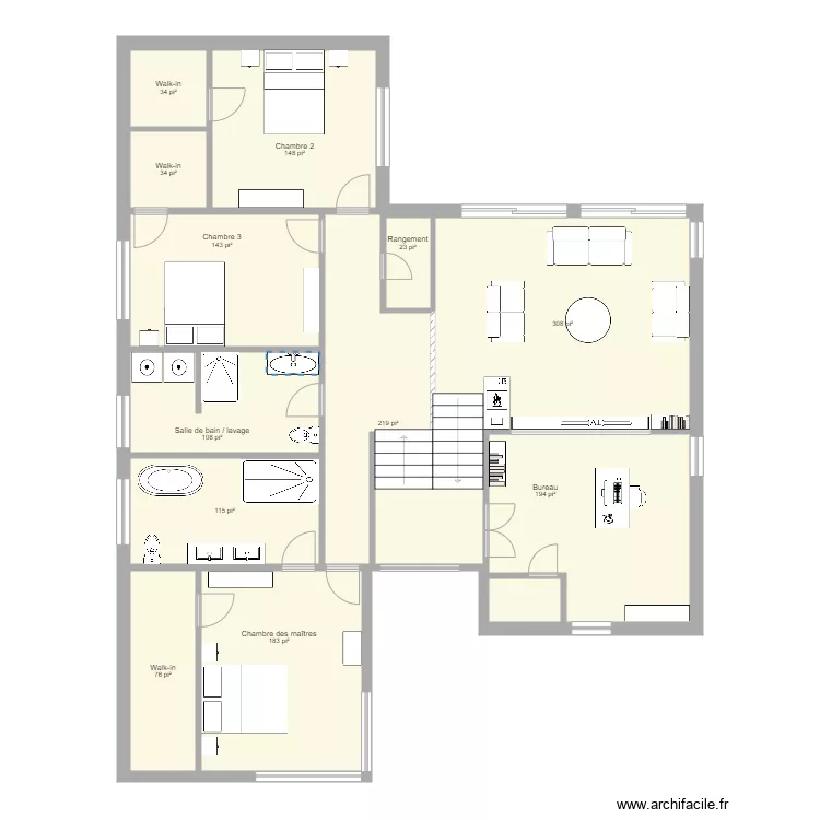 Maison Legue 133 &Eacute;TAGE. Plan de 