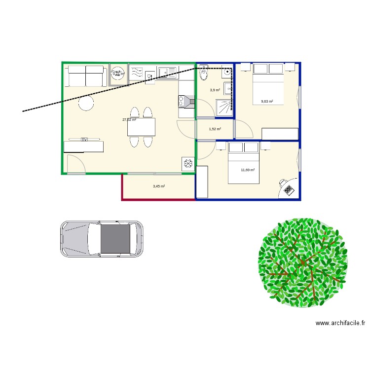 studio 2 evolution 2. Plan de 0 pièce et 0 m2