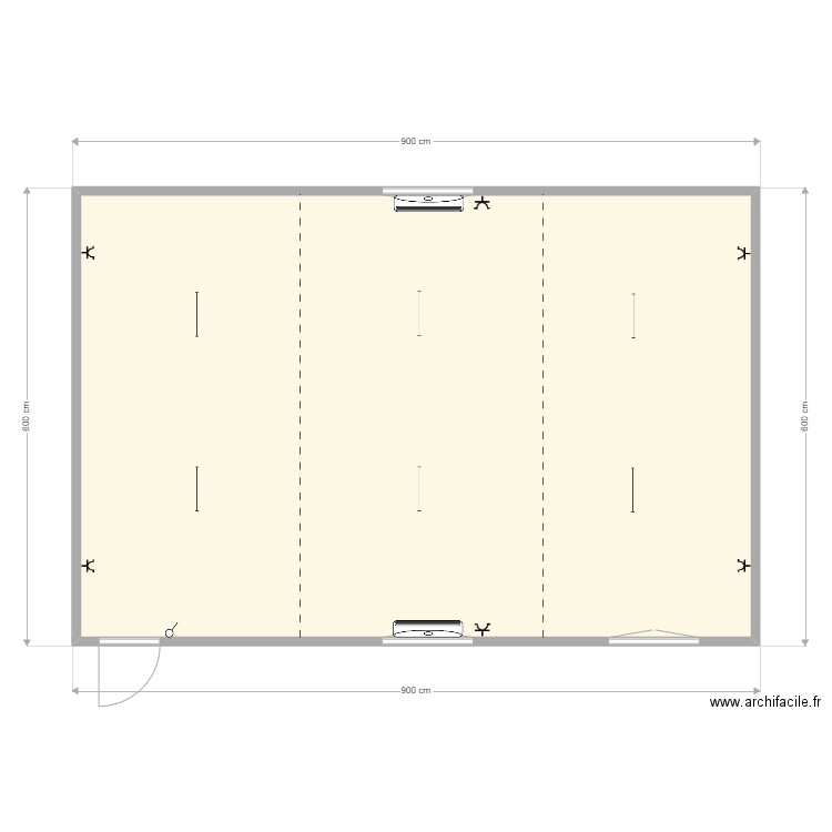 Plan 1. Plan de 1 pièce et 51 m2