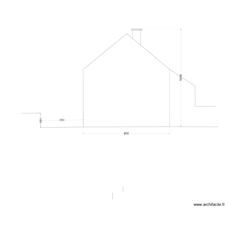 futur fa&ccedil;ade de lacroix de ravignan c&ocirc;t&eacute; limite comune . Plan de 