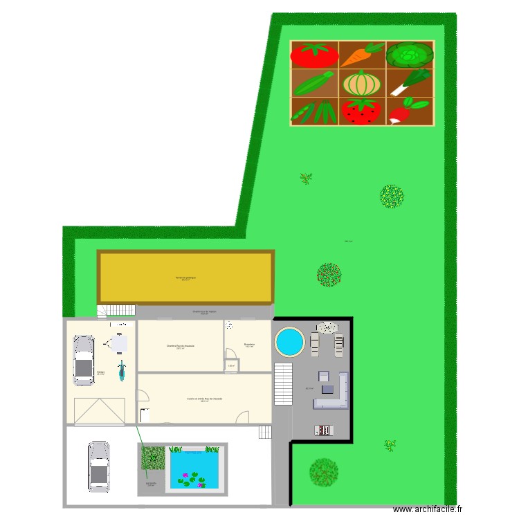 Plan maison Cosnes Rez de chaussée V1. Plan de 0 pièce et 0 m2