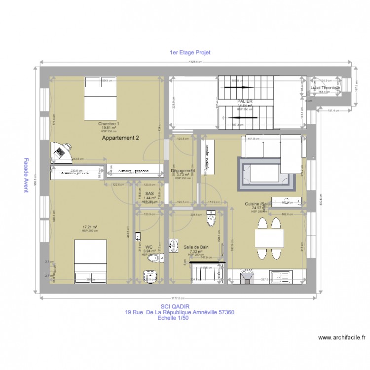 SCI QADIR collectif  etage projet 1. Plan de 0 pièce et 0 m2
