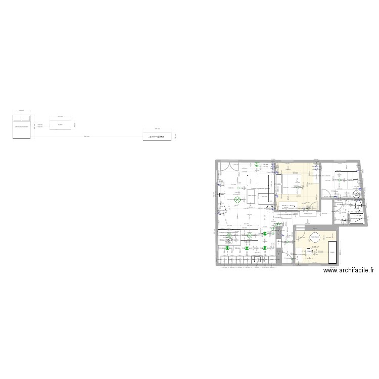 royan1. Plan de 2 pièces et 22 m2