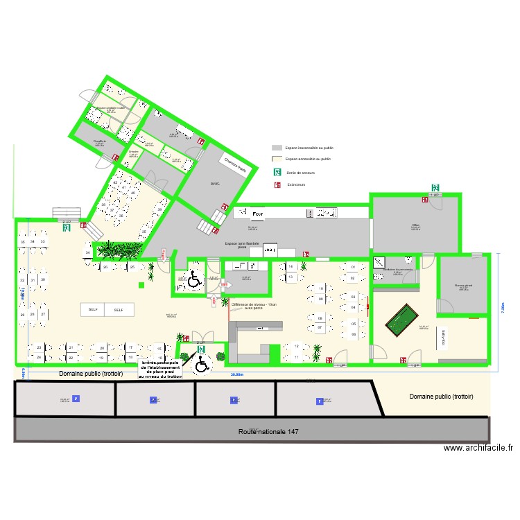 Plan accessibilté pièce 07. Plan de 0 pièce et 0 m2