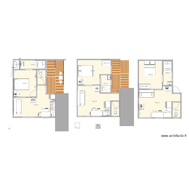BUNGALOW 4. Plan de 0 pièce et 0 m2