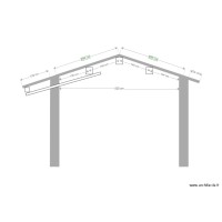 projet n1 vue en coupe de la toiture actuelle