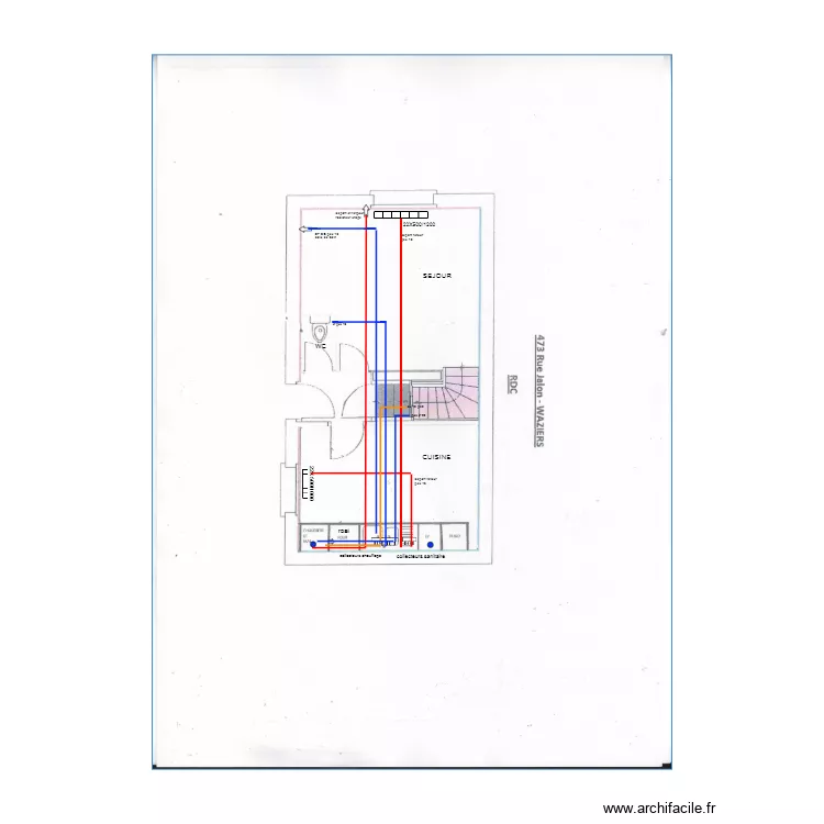 473  JALON  WAZIERS  R D C. Plan de 