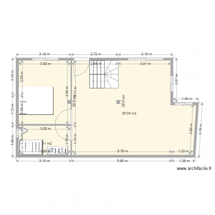 GARAGE APRES TRAVAUX. Plan de 0 pièce et 0 m2