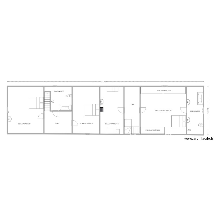 Bastijnstraat 21 Verdieping. Plan de 0 pièce et 0 m2