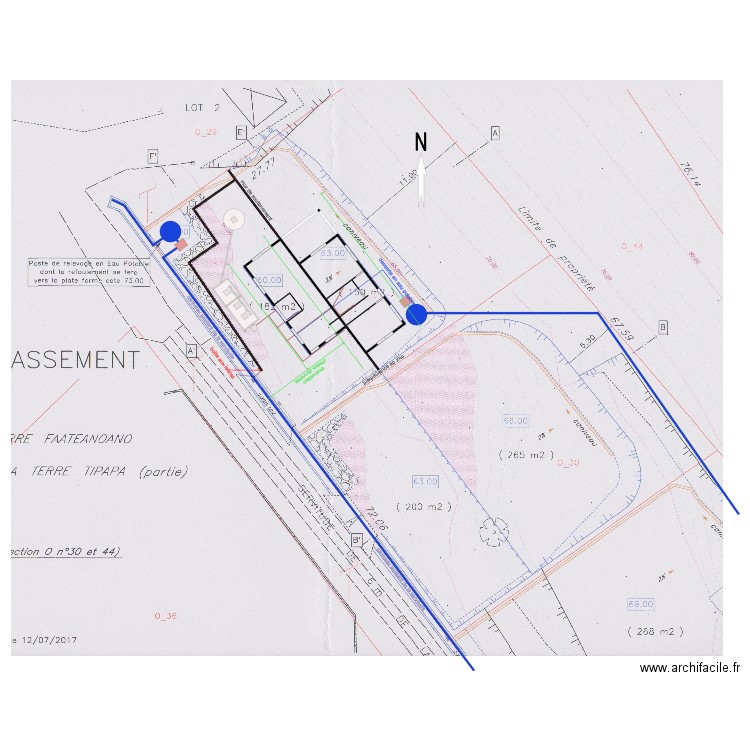 implantation. Plan de 0 pièce et 0 m2