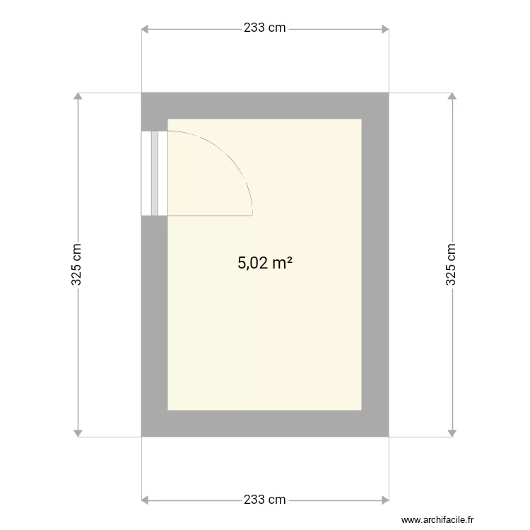 Abri de jardin. Plan de 