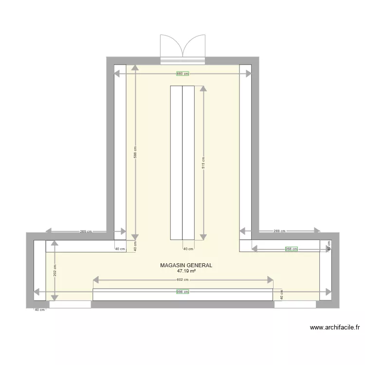 Magasin Général Sarl CONSTRUINORD. Plan de Magasin Général Sarl CONSTRUINORD. Plan de