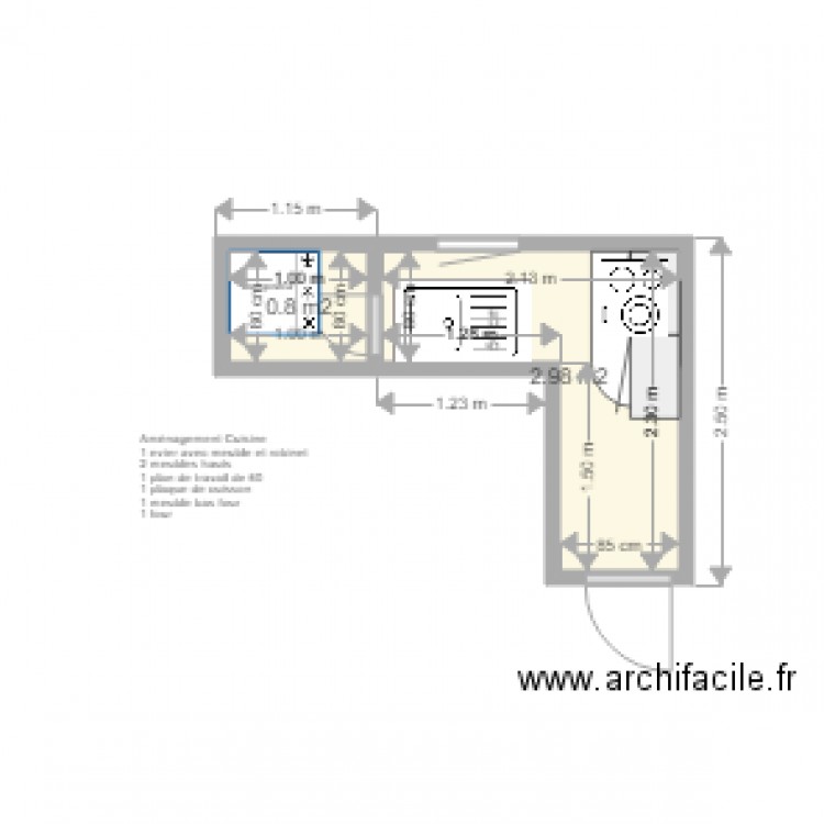 PLAN CUISINE TRETAIGNE 3. Plan de 0 pièce et 0 m2