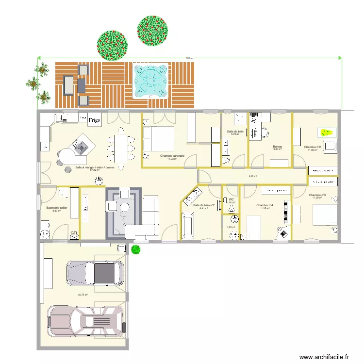 Armelle Nico 4 chambres version 2. Plan de 