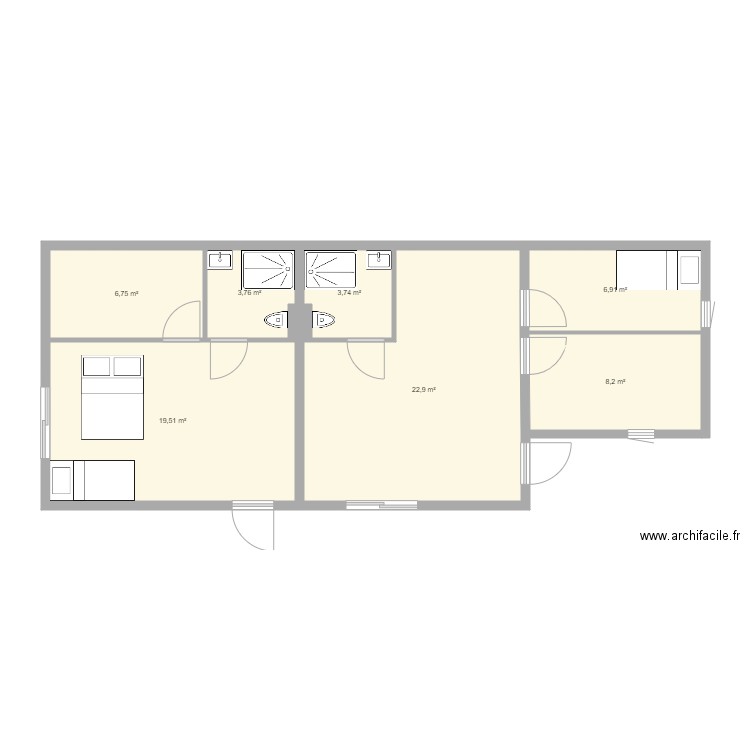 Extension 20 Staedel aménagement. Plan de 0 pièce et 0 m2