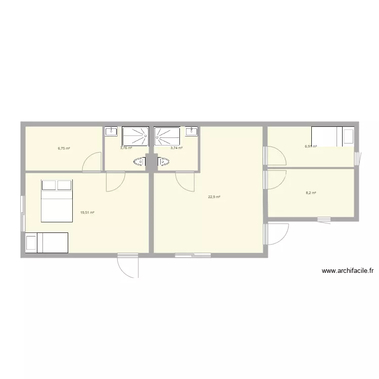 Extension 20 Staedel am&eacute;nagement. Plan de 