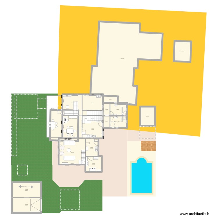 26CC cadastre. Plan de 50 pièces et 459 m2