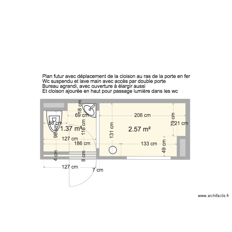 104 OBERKAMPF WC BUREAU 2. Plan de 0 pièce et 0 m2