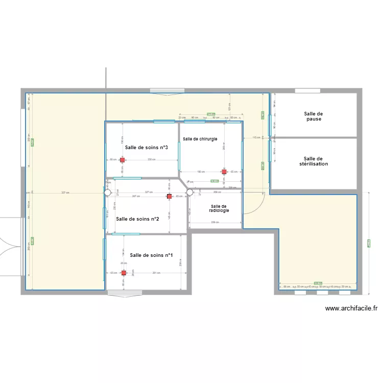 emplacement des platines. Plan de 
