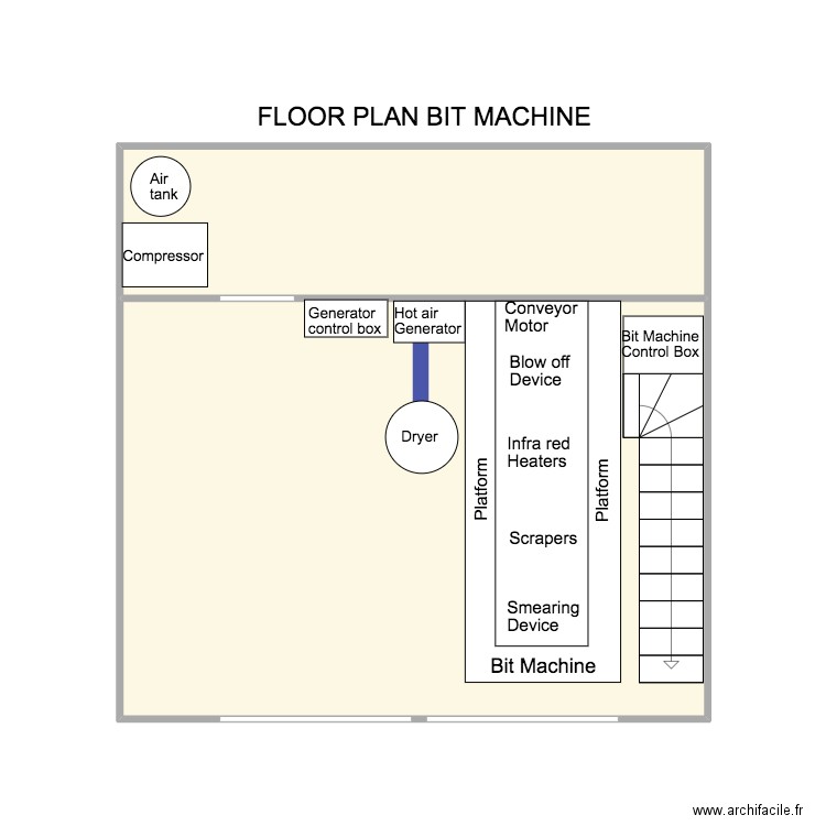 bit machine. Plan de 0 pièce et 0 m2