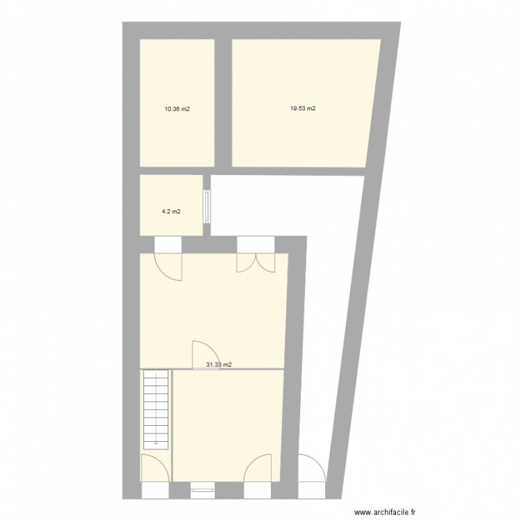 MIREBEAU EXISTANT RDCH. Plan de 0 pièce et 0 m2