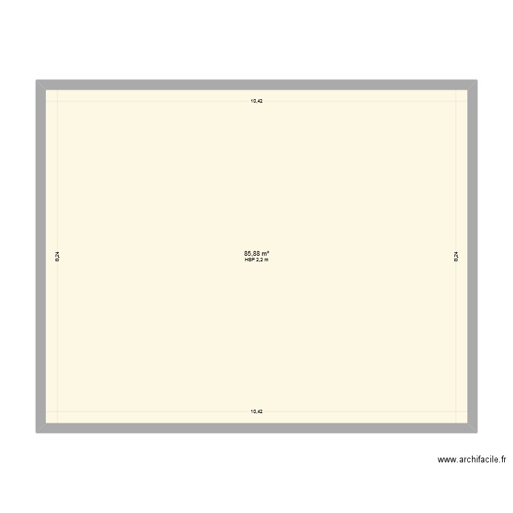 MAISON PET. Plan de 1 pièce et 86 m2