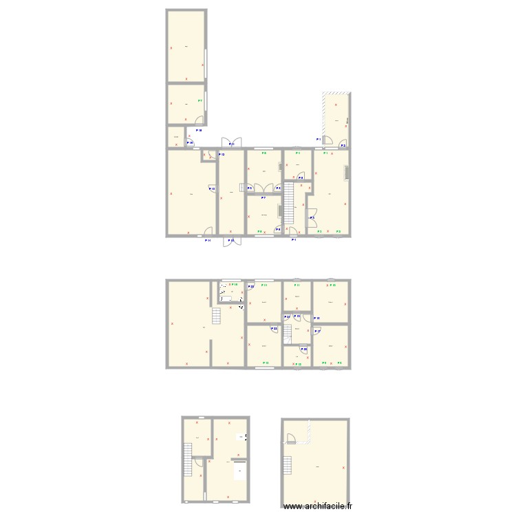 Prises de mesure fleches. Plan de 0 pièce et 0 m2