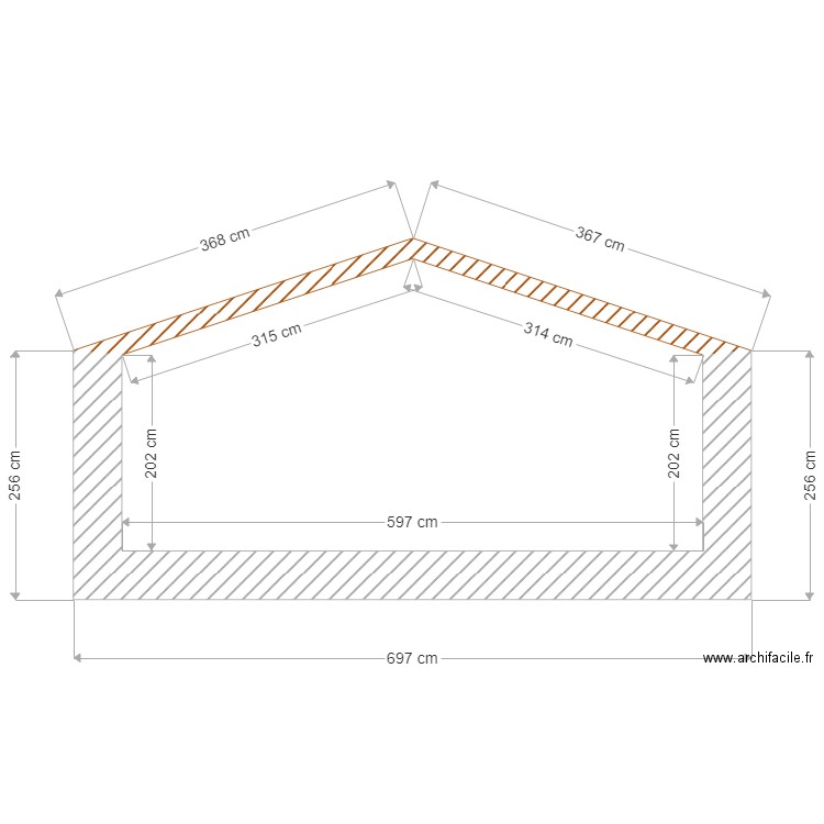 profil sdb. Plan de 0 pièce et 0 m2