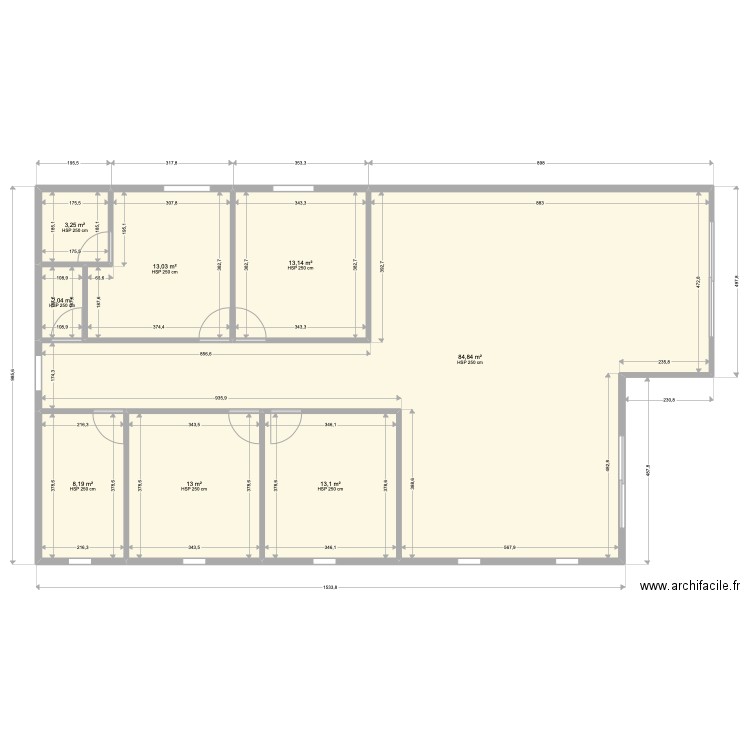 Mathurin ggg. Plan de 8 pièces et 151 m2