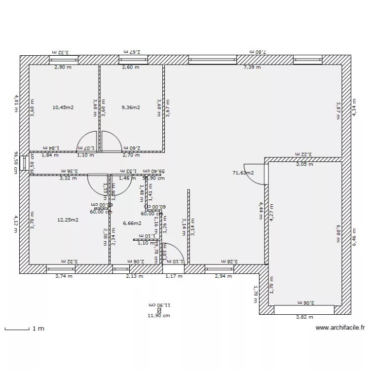 Plein Pied 87m2 Habitable. Plan de Plein Pied 87m2 Habitable. Plan de