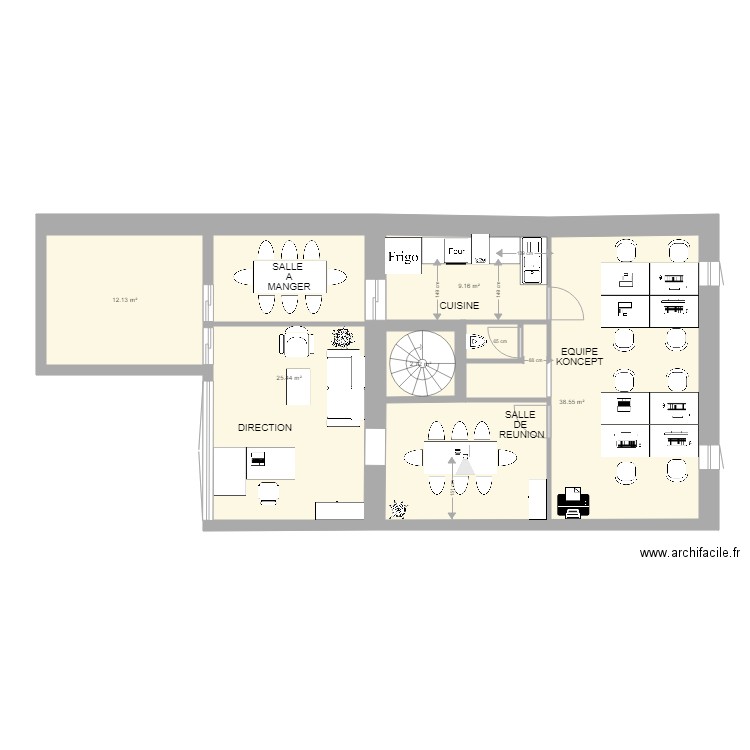 concorde bureau 2eme3. Plan de 0 pièce et 0 m2