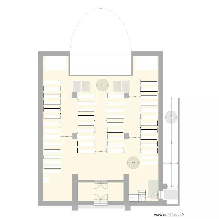 EGLISE MERCUROL INTERIEUR. Plan de 